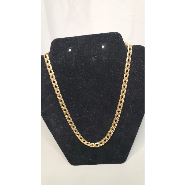 14K Gold Italian heavy Curb Link Necklace - Weight: 46.1g
