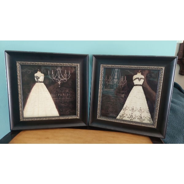 Pair Of Framed 16" x 12" Decorative "Ville de Paris" Prints As shown