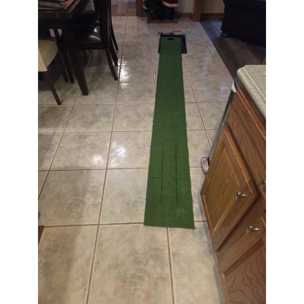 10ft Electric Putting Green And Wall Ball Storage With Balls