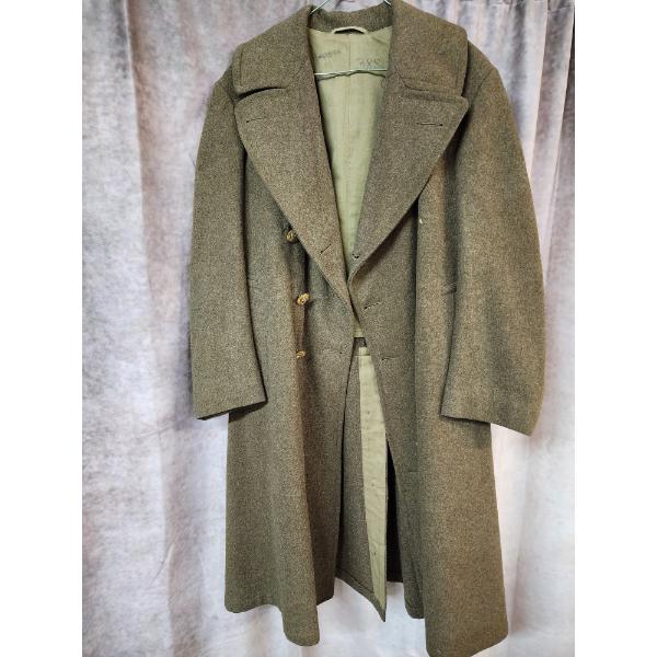United States WW2 Era Wool Trench Coat Military Size 38S Korean War