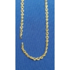 Image 5 : 14K Yellow Gold Twisted Rope Necklace (Damaged) - Weight: 4.7g