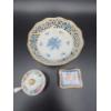 Image 3 : Vintage Glassware Items - Bavaria Schumann Forget me Not Germany Bowl - B.J. Feldman's Sons Franklin