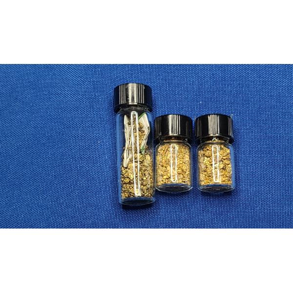 (3) Small Vials Of Gold Flakes