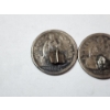 Image 2 : Two U.S. Seated Liberty Dimes: Coin Pin Engraved on Back "ELP" - 90% Silver 