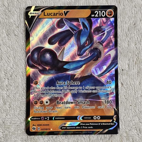 Pokémon TCG: Lucario V Holo Rare 027/073