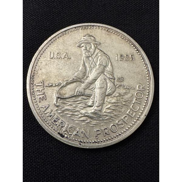 Authentic 1985 Engelhard Prospector One Troy Ounce .999 Fine Silver Coin