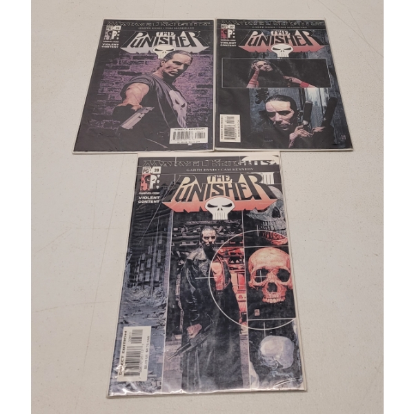 3 Comics - The Punisher - Garth Ennis & Tom Mandrake - Protective Cover