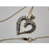 Image 4 : Beautiful 10K Two-Tone Heart Pendant on 18" Necklace Chain TW: 2.6g