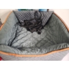Image 2 : Small Dog or Cat Vehicle Cushion Seat/Couch With Straps & Many NEW Blankets & Bags!