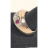 Image 2 : Men's Vintage 14K Yellow Gold Signet Style Ring With Diamonds And Rubies - Size 10 - Weight: 11.5g