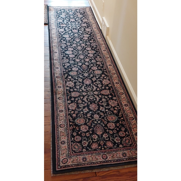 Hall Runner Carpet 106" x 27" Nice colorful Design In Excellent Conditon 1st Of 2 Identical