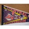 Image 2 : Vintage 1996 Central Division Back 2 Back Champions Cleveland Indians Pennant Banner ~ 