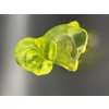 Image 6 : Degenhart Dogs - Yellow/Sunshine color - Uranium Glass with Beautiful Glow - Adorable Dog Figurine -