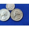 Image 4 : Three U.S. 90% Silver Coins: 1961 & 1962 Washington Quarters, 1960 Roosevelt Dime 