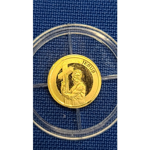 14K Gold The 12 Apostles Vatican Observatory Foundation Collection 585 Gold Coin With COA - 0.5 Gram