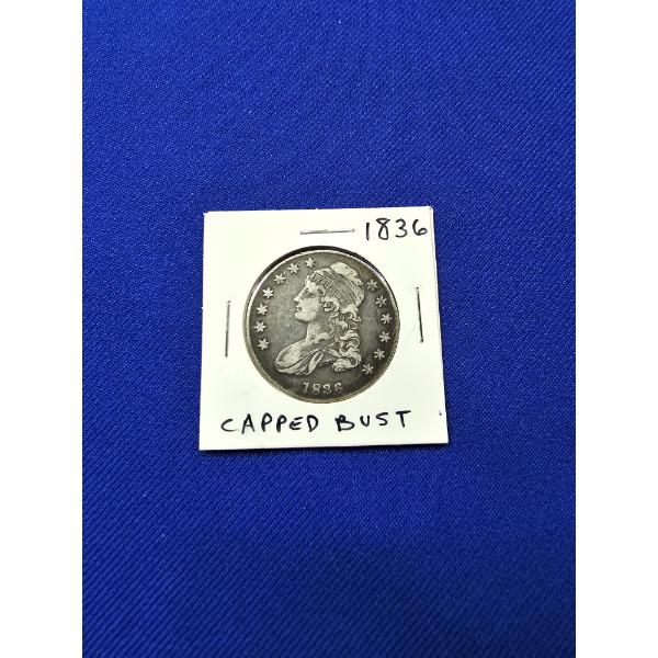 High-Grade 1836 Capped Bust Silver Half Dollar - Beautiful Coin