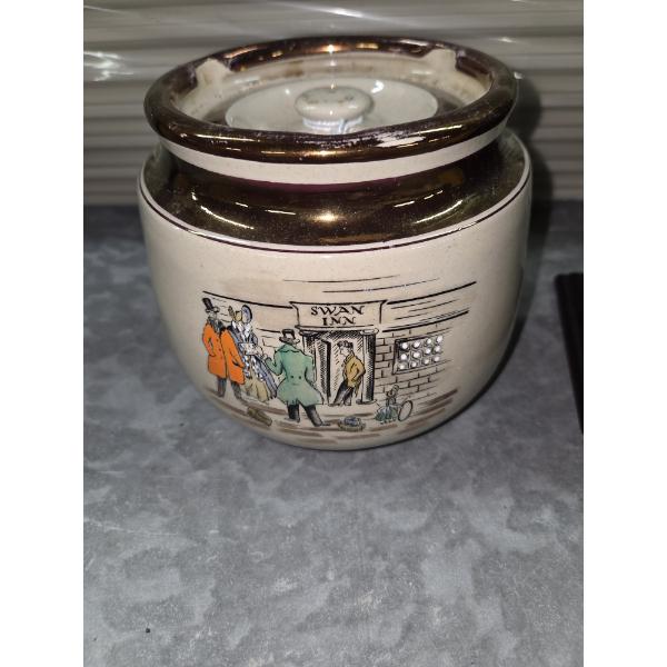 Grays Pottery Crock.Tin Tray, Picnic Basket, Recipe Box & Cards, Vintage Thermometer And More!