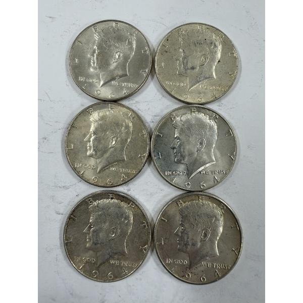 $3.00 Face Value 1964 Kennedy Half Dollars - 90% Silver