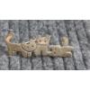 Image 5 : Sterling Silver Cat Brooch Pin & Sterling Silver Chain With Sterling Silver Cat Pendant 14.8 Grams