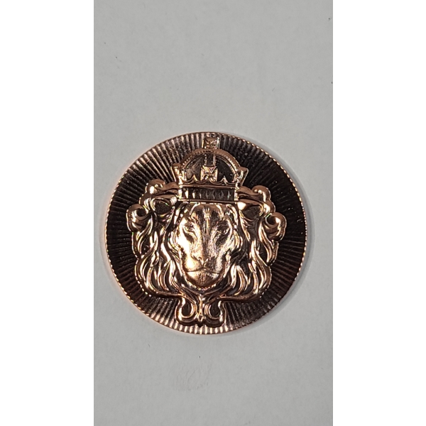 Scottsdale Mint High Relief 1 AVDP Oz .999 Fine Copper Lion Stacker Round