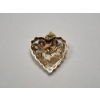 Image 2 : Gorgeous 10K Gold "I Love You" Heart Rose Pendant - Total Weight: 1.6g