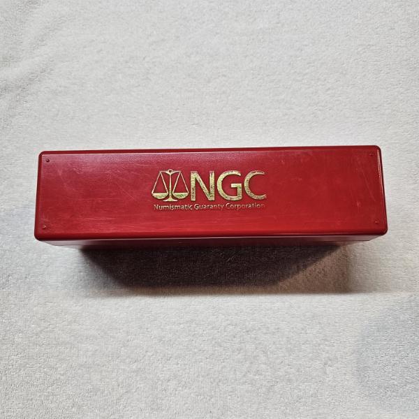 Official NGC Red & Gold Display Box with 20 Slab Capacity