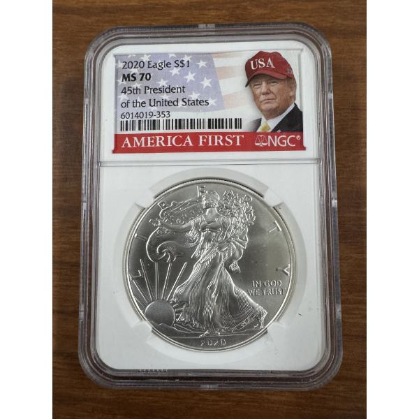 2020 Donald Trump American Silver Eagle - NGC MS70 - Incredible Coin