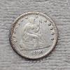 Image 1 : 90% Silver 1876 Seated Liberty Quarter Coin FV: $.25