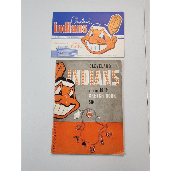 1952 Cleveland Indians Baseball Official Sketch Book & Official Souvenir Scorecard