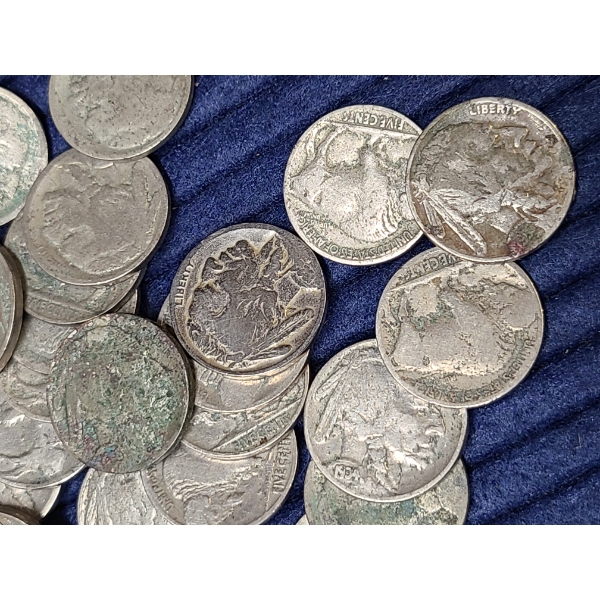 Lot of Assorted Buffalo Nickels - Various Conditions & Dates