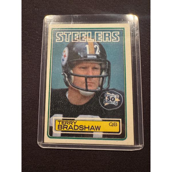 1983 Topps Terry Bradshaw Pittsburgh Steelers Football Card - Mint Condition
