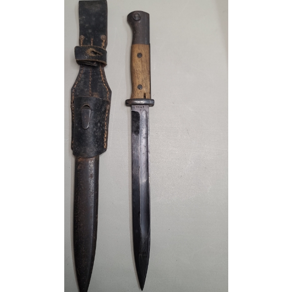 1943 World War II German Berg & Co. K98 III Bayonet For Mauser Rifle With Scabbard 