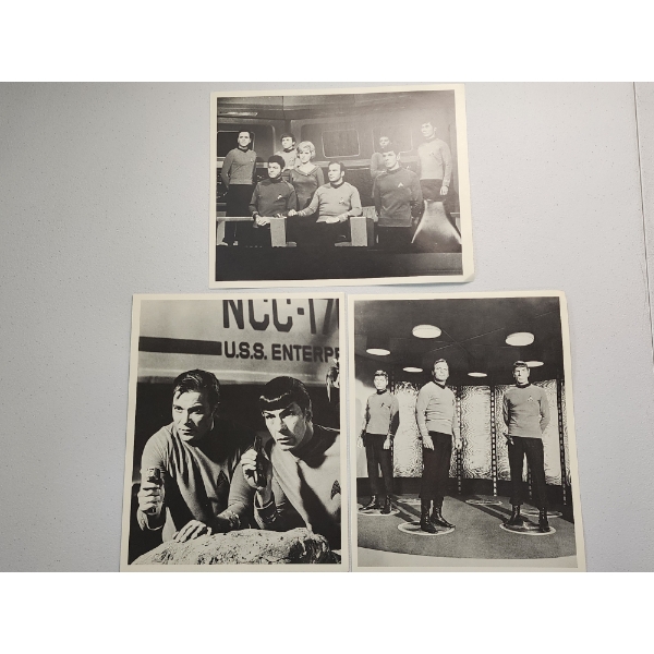 Three 8x10in Vintage Promotional Star Trek Photographs