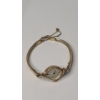 Image 2 : Vintage Caravelle By Bulova Ladies' 10K Rolled Gold Plated Cat-Eye 17 Jewel Wind Up Cocktail Watch