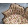 Image 5 : Fabulous MCM Floral And Wood 6' 2'' x 32'' x 38.5'' Sofa 