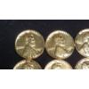 Image 2 : (12) Assorted Years/Mint Marks Gold Plated Lincoln Wheat Cents 