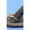 Image 3 : 14K Women's Gold Ring With Dark & Clear Colored Stones - Size 9 - Weight: 3.2g