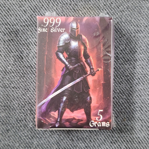 5 Gram Silver Knight Blind Box ~ 1,415 of 3,000 ~ Pan Silver Company ~ Sealed in Original Plastic!