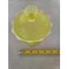 Image 9 : Uranium Glass Candy Dish Standing About 6 Inches Tall - Incredible Condition & Magnificent Glow!