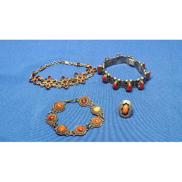 Sterling Silver Bracelets & Ring - Size: 6- Total Weight: 94.4g