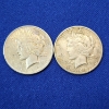 Image 1 : Two United States Silver Peace Dollars: 1923 & 1923-S - 90% Silver