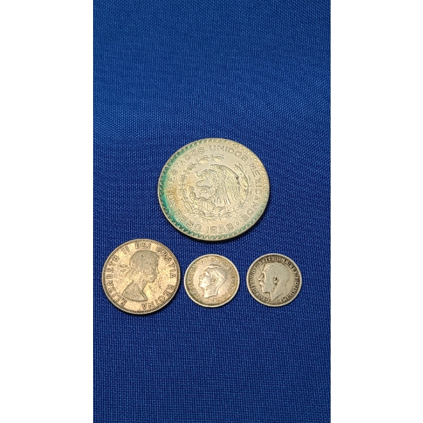 (4) Silver Foreign Coins 