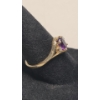 Image 3 : Women's 14K Yellow Gold Ring With Amethyst & Diamonds - Size 7 - Weight: 2.4g