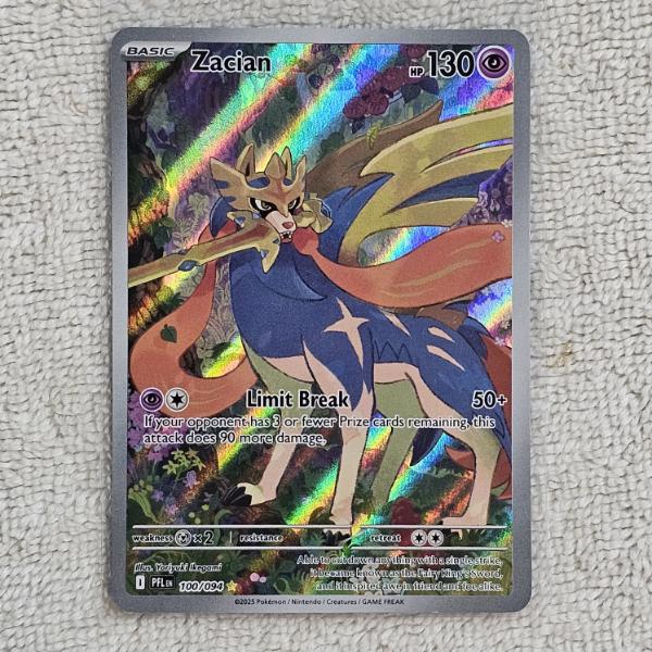 Zacian 100/094 Holo Rare Pokémon Trading Card