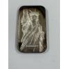 Image 1 : Statue Of Liberty .999 Fine Silver Troy Ounce Bar - Beautifully Toned