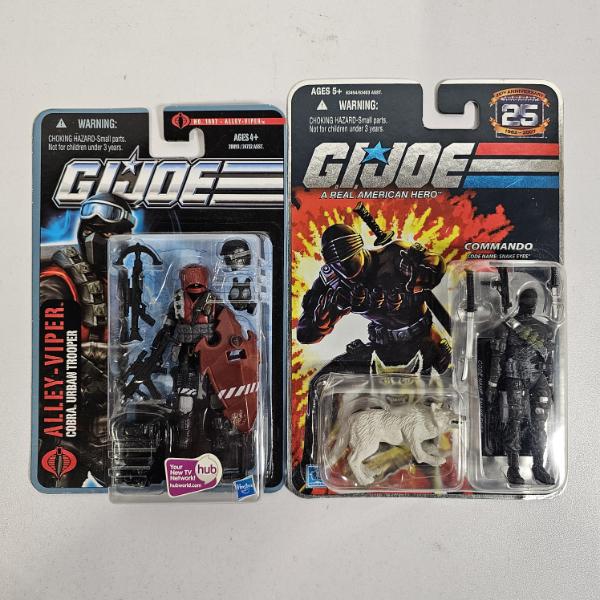Two Hasbro G.I. Joe Action Figures Featuring Alley-Viper And Commando Snake Eyes With Timber
