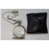 Image 1 : Silver Locle Swiss Pocket Watch With Hunter Case, Chain, Money Clip & Key - Weight: 117.7g
