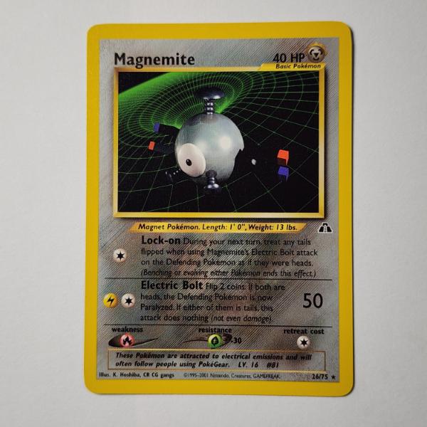 Magnemite 26/75  Non Holo Rare Neo Discovery Set Pokemon Trading Card ~ Near Mint!