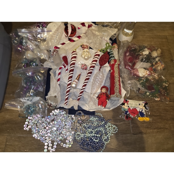 Light Up Snowman, High end Glass Bulbs & Ornaments, Iridescent Beads & More!