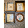 Image 1 : Antique Pictures Including Two Needlepoint, With Gorgeous Frames